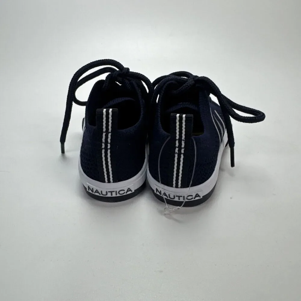 Baby Toddler Boys Size 5 NAUTICA Navy Blue Lace Shoes Breathable Sailboat